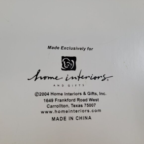 Home Interiors Wall Plaque Slate Look Fluted Relief Orchid Flower 11" x 7" - Picture 3 of 3